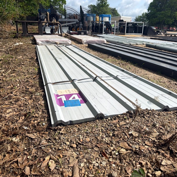 #5178 • BUNDLES OF 3FT X 12FT WHITE METAL ROOF PANELS