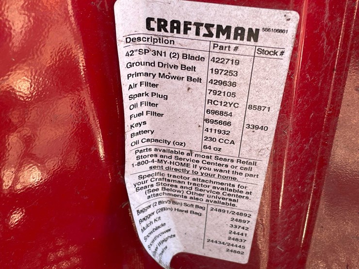 #6948-•-craftsman-t3000-riding-lawn-mower-image-14