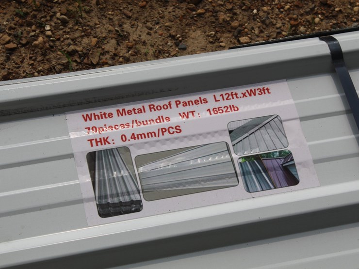#5179-•-bundle-of-white-metal-roof-panels-image-1