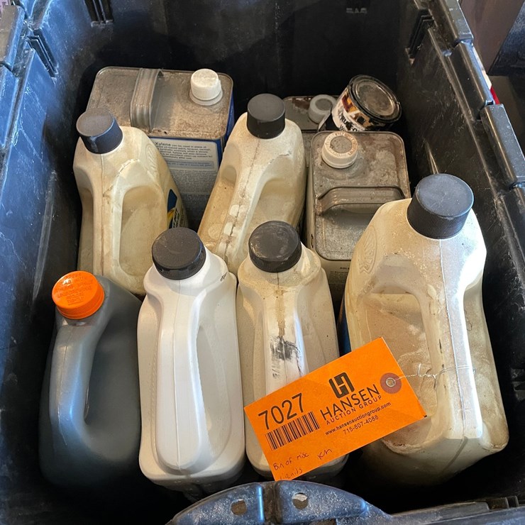 #7027 • Tote of Misc. Fluids
