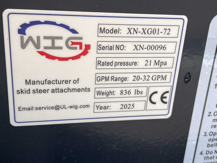 #9029-•-unused-wig-72"-bi-directional-skid-steer-rototiller-(o12)-image-9