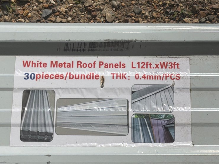#5178-•-bundles-of-3ft-x-12ft-white-metal-roof-panels-image-2