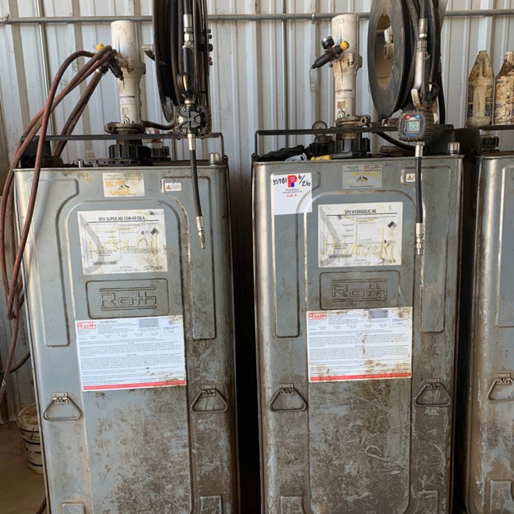 (2) ROTH 275 Gal Stainless Totes w/ Samson Pump Air PumpMaster and 50’ Hose Reel