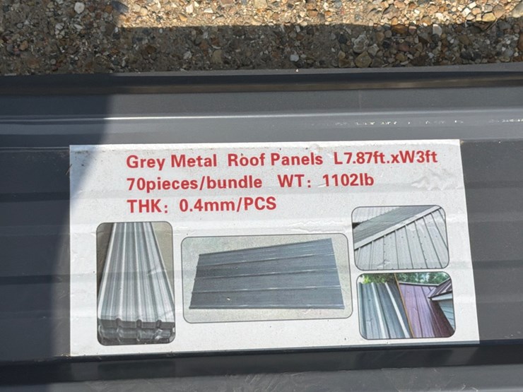 #5152-•-bundle-of-3ft-x-8ft-grey-metal-roof-panels-image-2