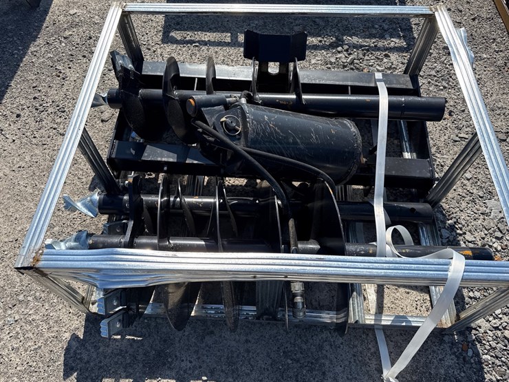 #2027-•-unused-jct-skid-steer-hydraulic-auger-drive-&-bits-inv#-47054-image-2