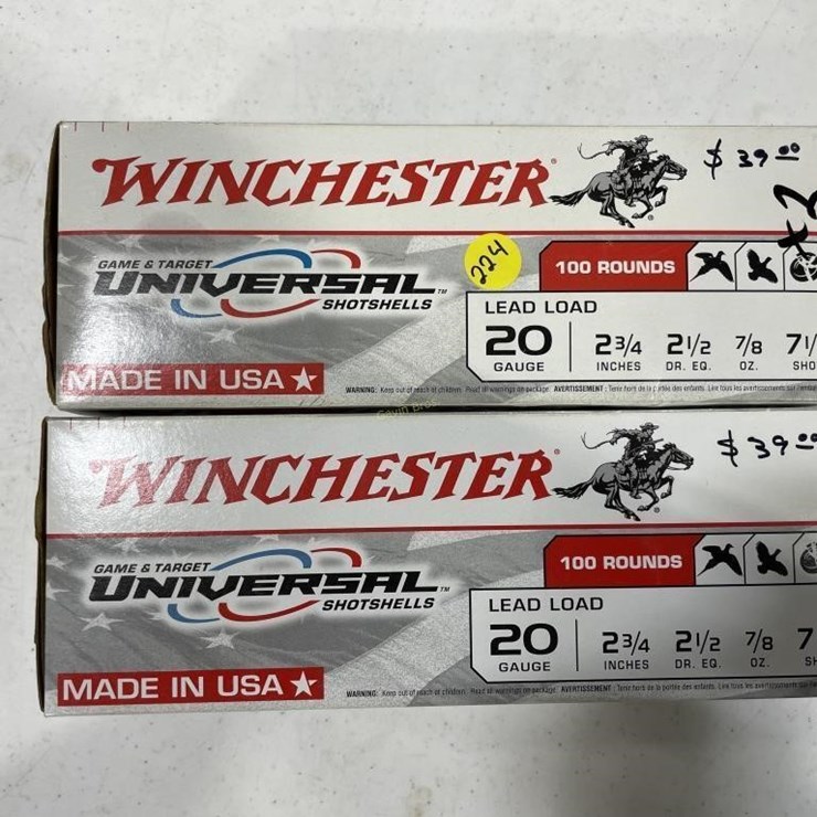 200 Rounds Winchester Lead Load 20ga Ammo