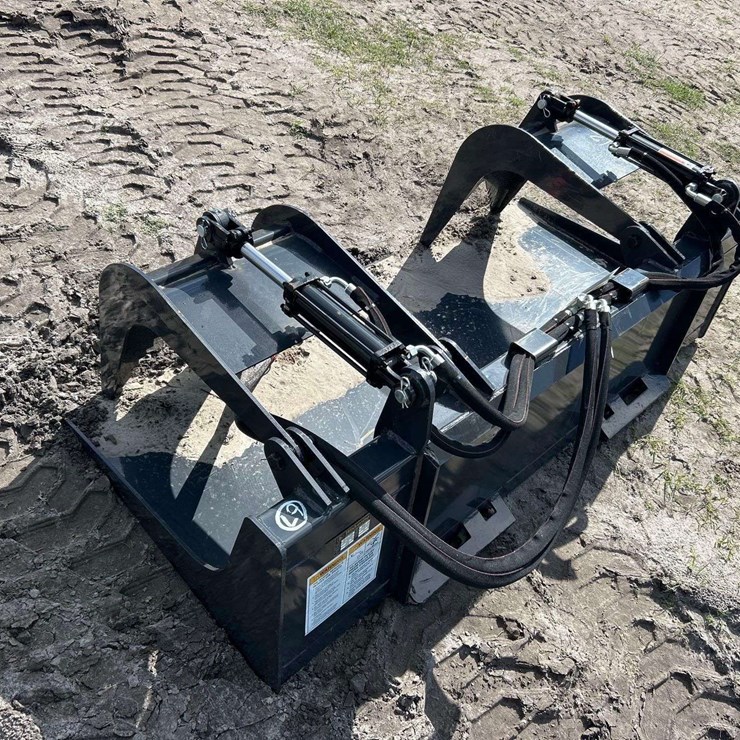 2025 Wolverine GB-11-72W 72in Dual Cylinder Hydraulic Grapple Bucket Skid Steer Attachment