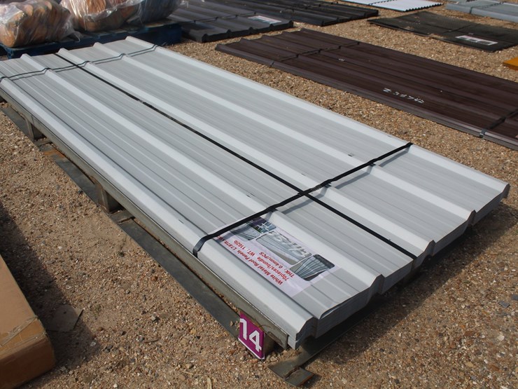 #5140-•-bundle-of-3ft-x-8ft-white-metal-roof-panels-image-1