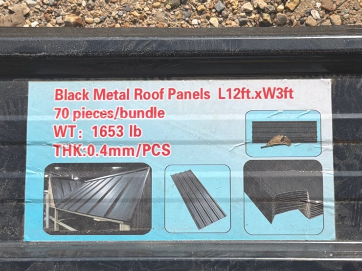 #5175-•-bundle-of-3ft-x-12ft-black-metal-roof-panels-image-2