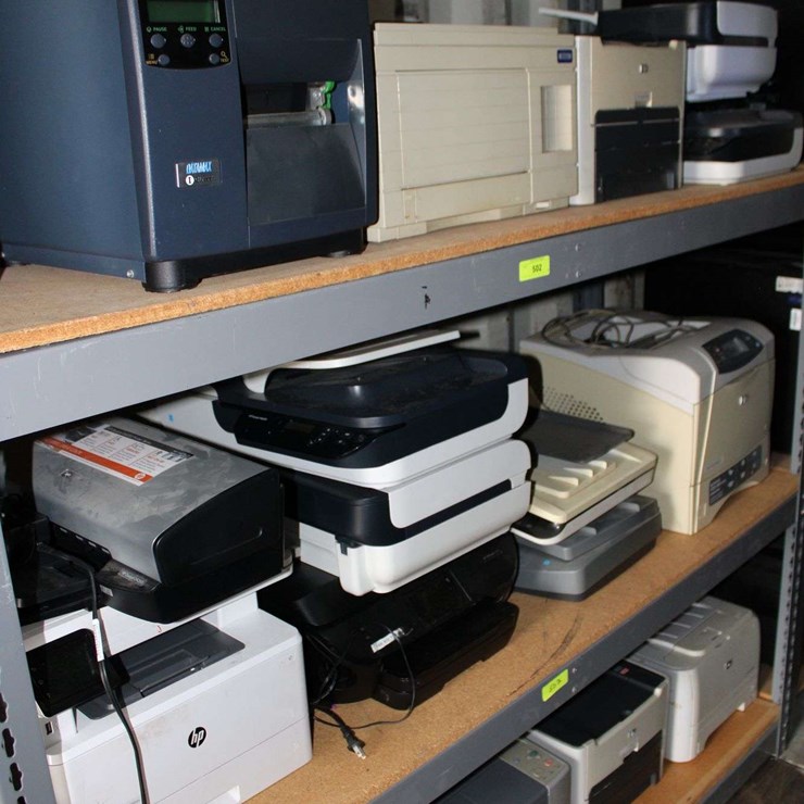 THREE SHELVES PRINTERS & SCANNERS