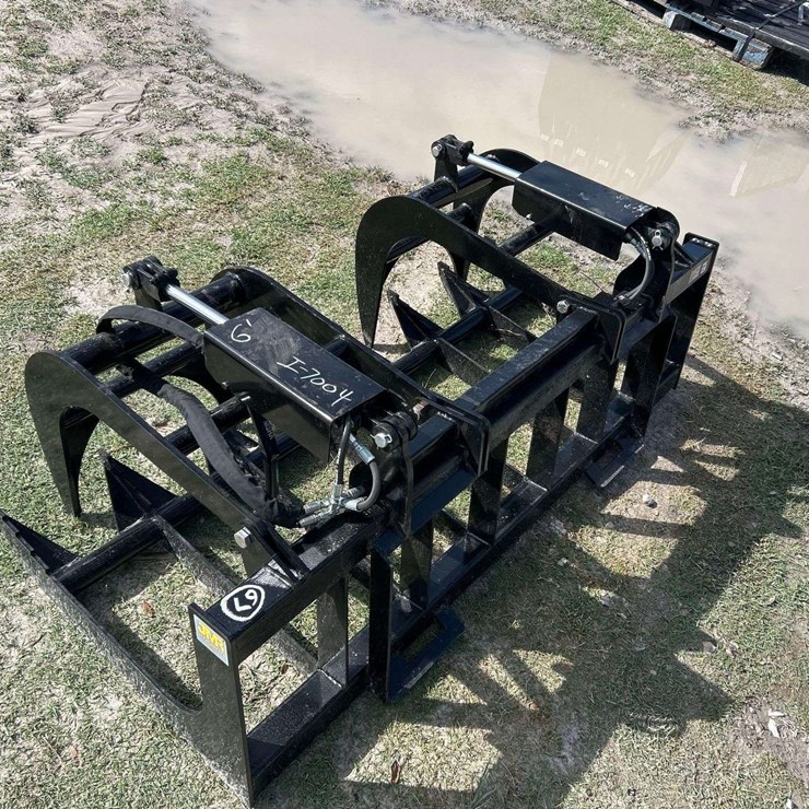 2025 JMR 72in Dual Cylinder Hydraulic Root Grapple Skid Steer Attachment