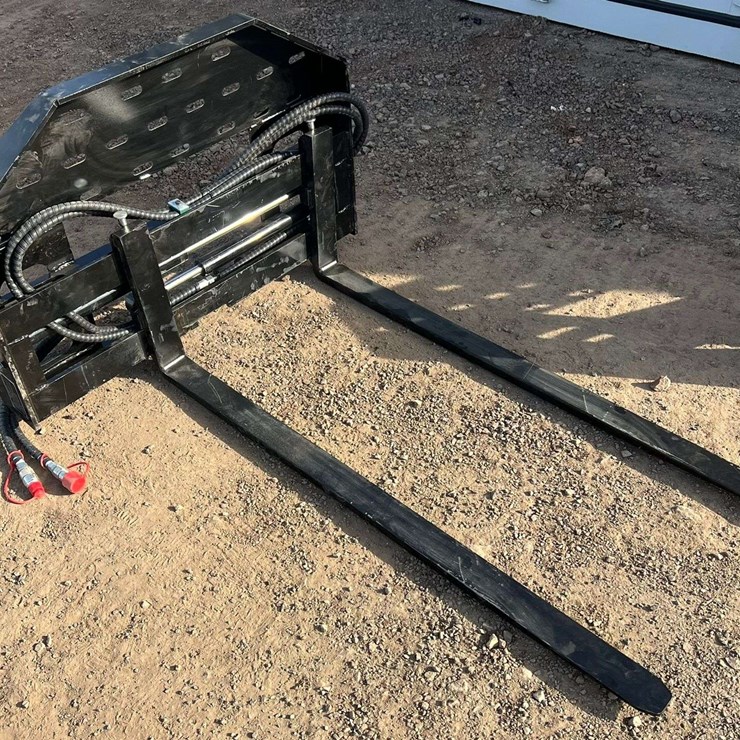 60in Skid Steer Hydraulic Adjustable Forks (New/Unused)