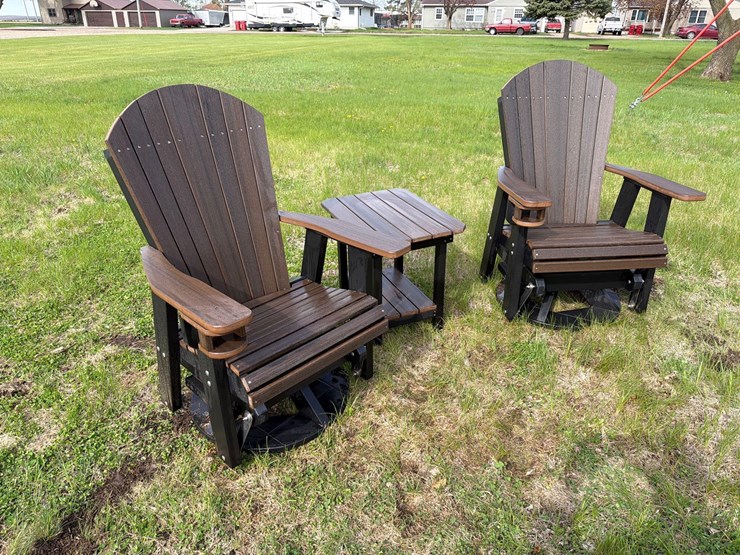 brazilian-walnut-black-swivel-glider-set-with-end-table-image-1