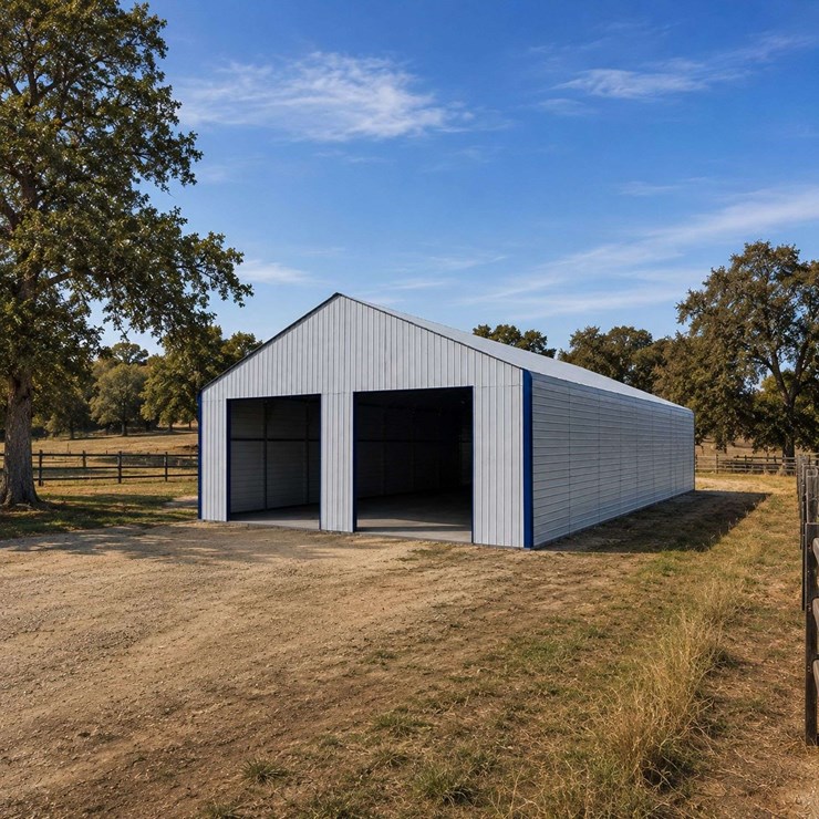 50' x 25' Double Garage Metal Barn (New/Unused)