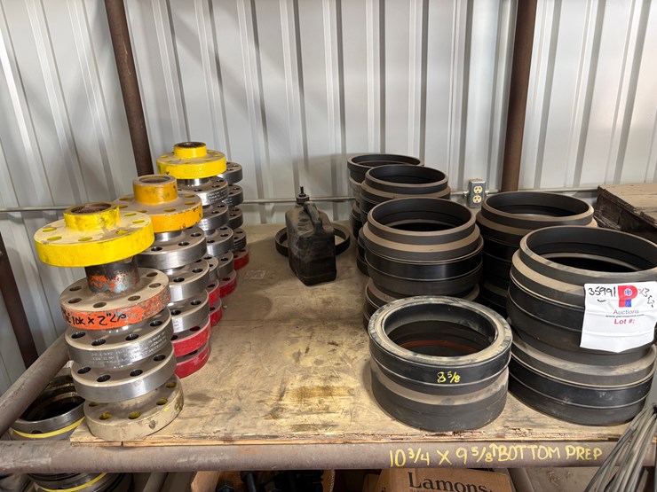 (3-pallets)-w/-(25)-1-13/16”-10k-x-2”lp-landing-flanges,-assorted-8-5/8”-&-7”-secondary-seals,-&-7-1/16”-10m-flange-plates-image-2