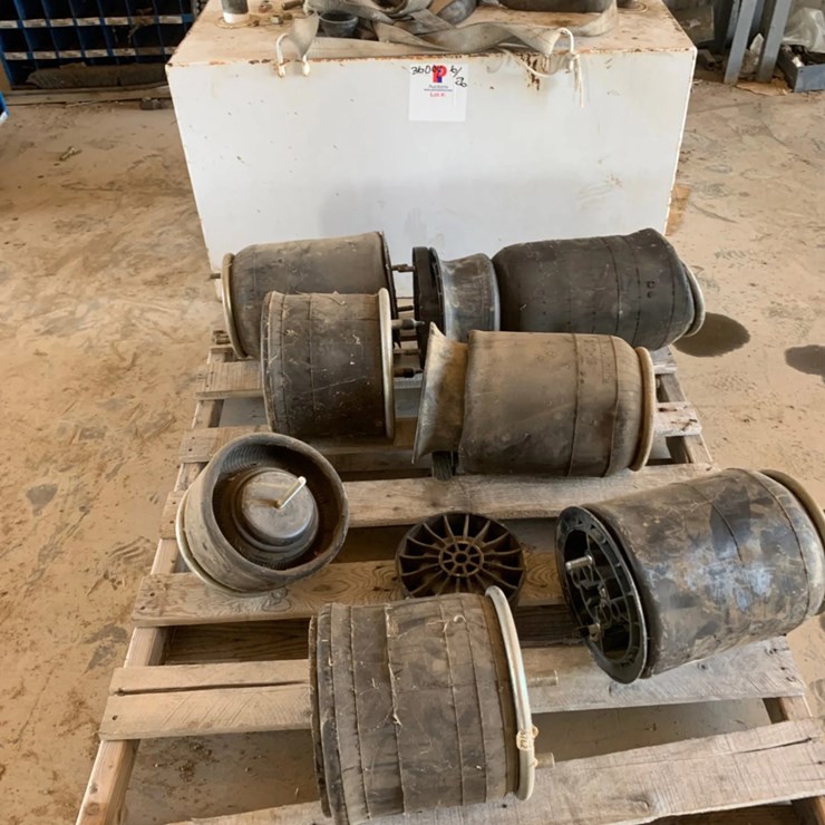 Pallet of Air Bags and 120 Gal Diesel Fuel Tank