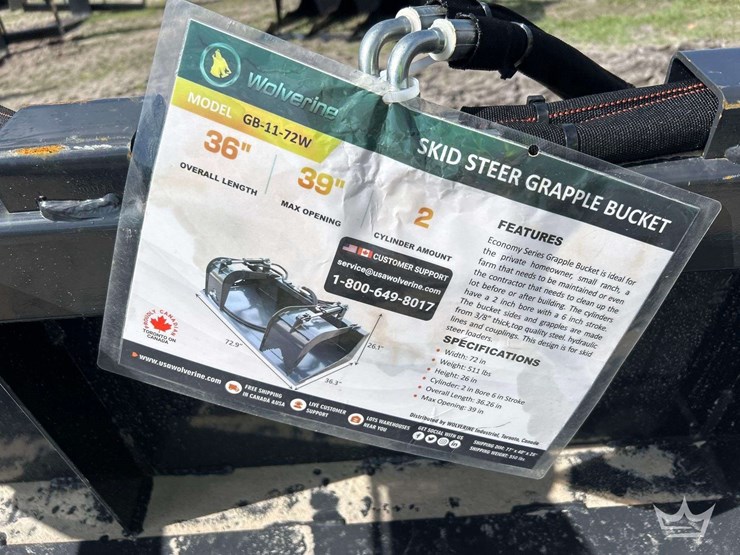 2025-wolverine-gb-11-72w-72in-dual-cylinder-hydraulic-grapple-bucket-skid-steer-attachment-image-3