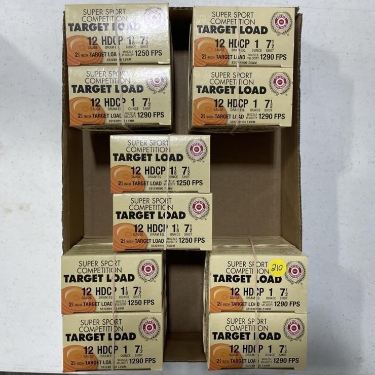 250 Rounds Estate 12ga Target Load Ammo