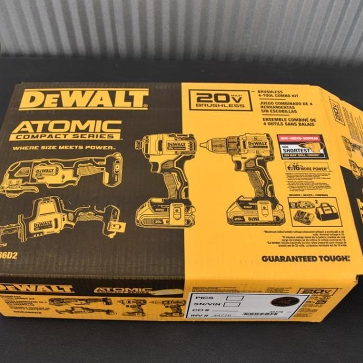 DEWALT 20V MAX ATOMIC COMPACT SERIES 4-TOOL COMBO 44778