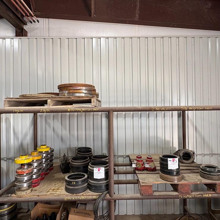 (3 pallets) w/ (25) 1-13/16” 10k x 2”LP landing flanges, assorted 8-5/8” & 7” secondary seals, & 7-1/16” 10M flange plates