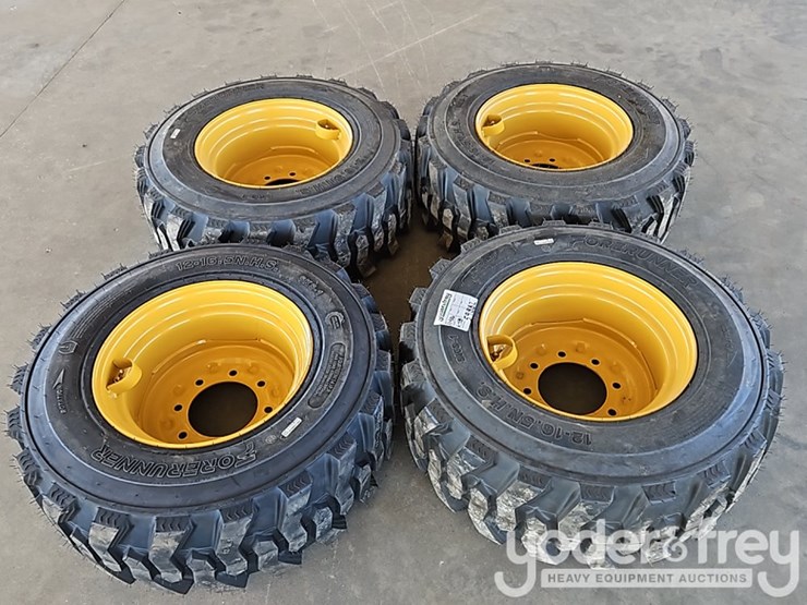 unused-12-16.5-tires-c/w-wheels-to-suit-new-holland,-john-deere,-cat-skidsteer-(4-of)-image-1