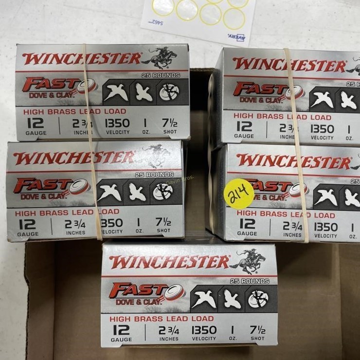 125 Rounds Winchester Dove & Clay 12ga Ammo