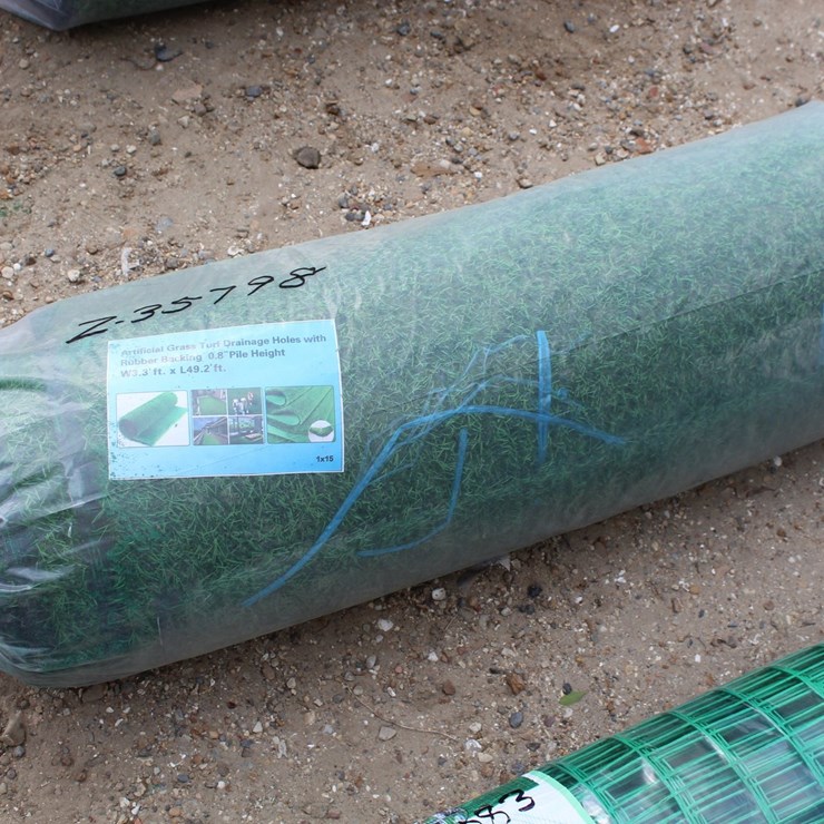 #5193 • ROLL OF ARTIFICIAL GRASS TURF, DRAINAGE HOLES WITH RUBBER BACKING