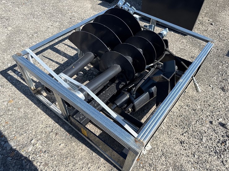 #2028-•-unused-jct-skid-steer-hydraulic-auger-drive-&-bits-inv#-47052-image-1