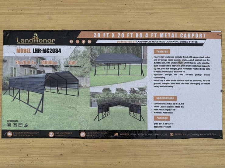 #68-•-metal-carport-w/o-side-walls---20'-x-20'-x-8.4-image-1