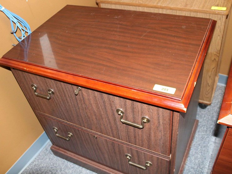wooden-2-drawer-file-cabinet-with-brass-handles-image-1