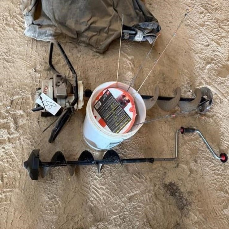 Jiffy Auger, Ice Fishing Poles etc