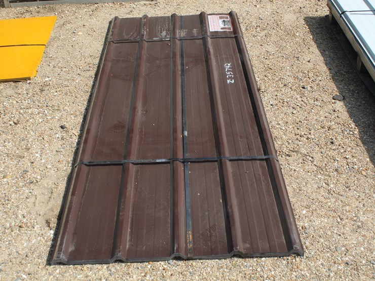#5141-•-bundle-of-3ft-x-8ft-unused-brown-metal-roof-panels-image-3