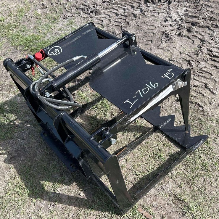 2025 45in Hydraulic Grapple Rake Mini Skid Steer Attachment