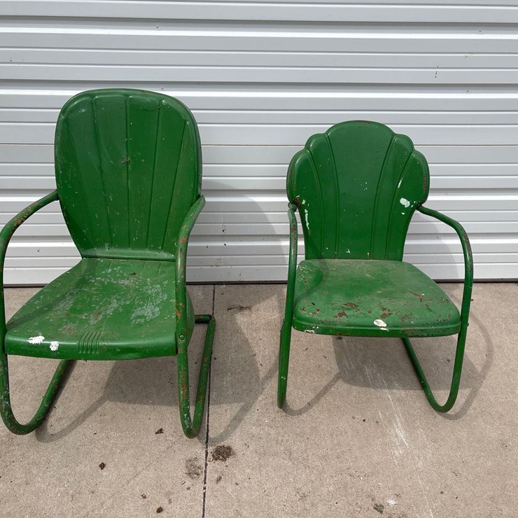 2 - Metal Lawn Chairs