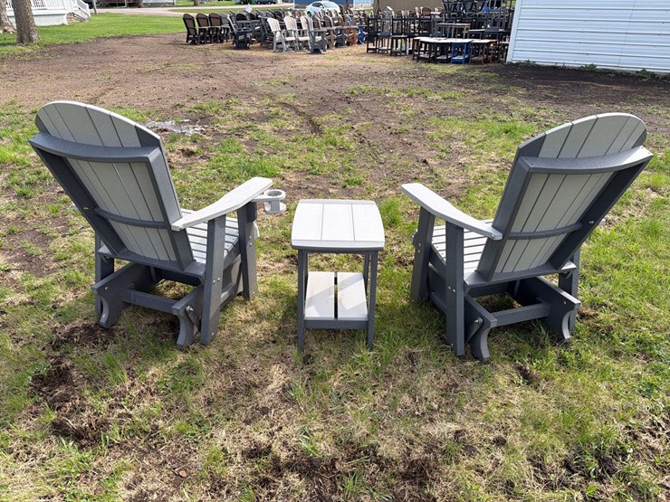 light-gray/dark-gray-glider-patio-chair-set-with-end-table-image-4