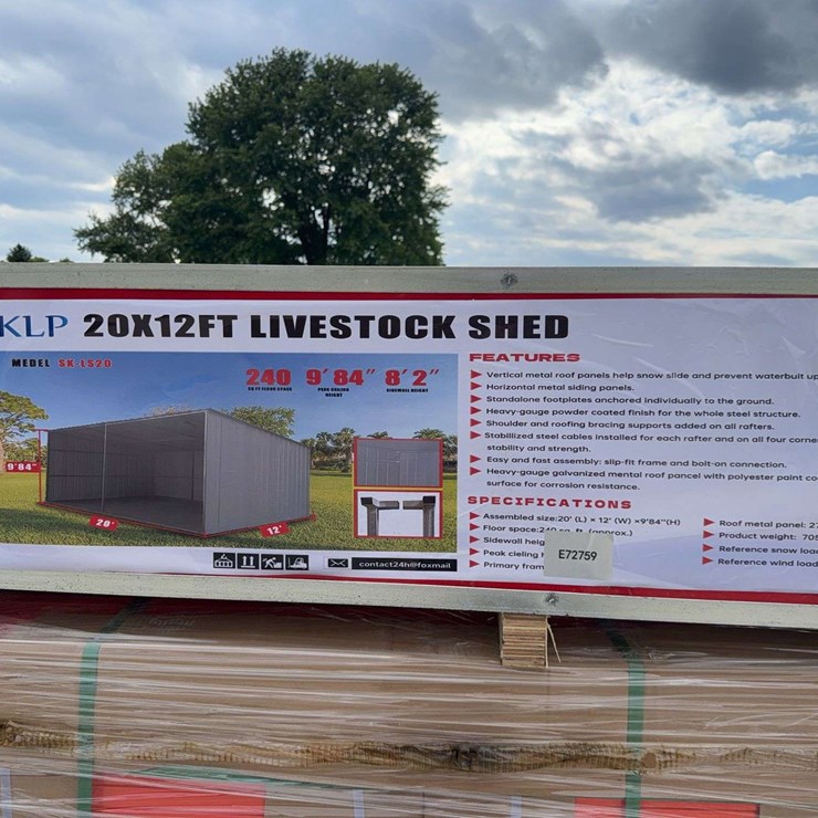 2026 20' Metal Livestock Shelter