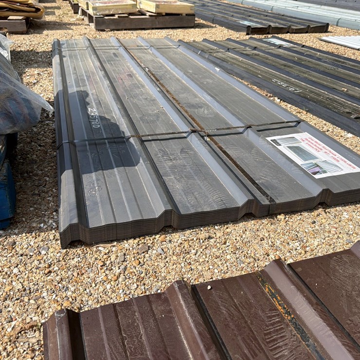 #5152 • BUNDLE OF 3FT X 8FT GREY METAL ROOF PANELS