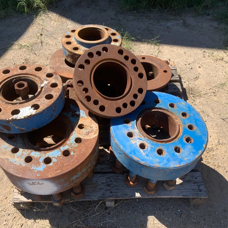 Pallets of (2) DSA 10k Flanges (1) DSA 5k Flange, (1) 7-1/16 5k Spool, (2)7-3/8” and 8” Stripper Head,