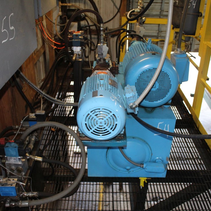 75HP & 20HP HYDRAULIC POWER PACK SYSTEM W/ COOLING SYSTEM CONTROL DEBARKER AREA
