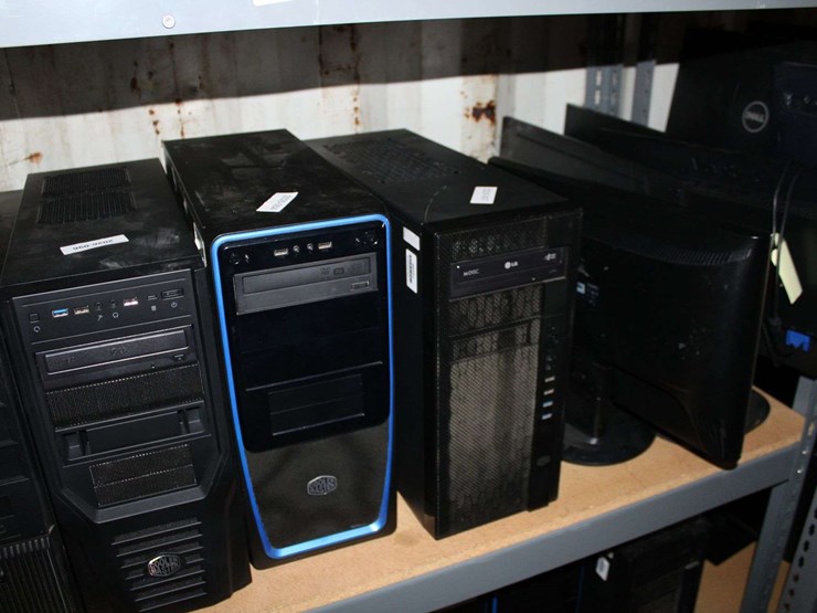 three-shelves-of-desktop-computers-&-flat-screen-monitors-image-5