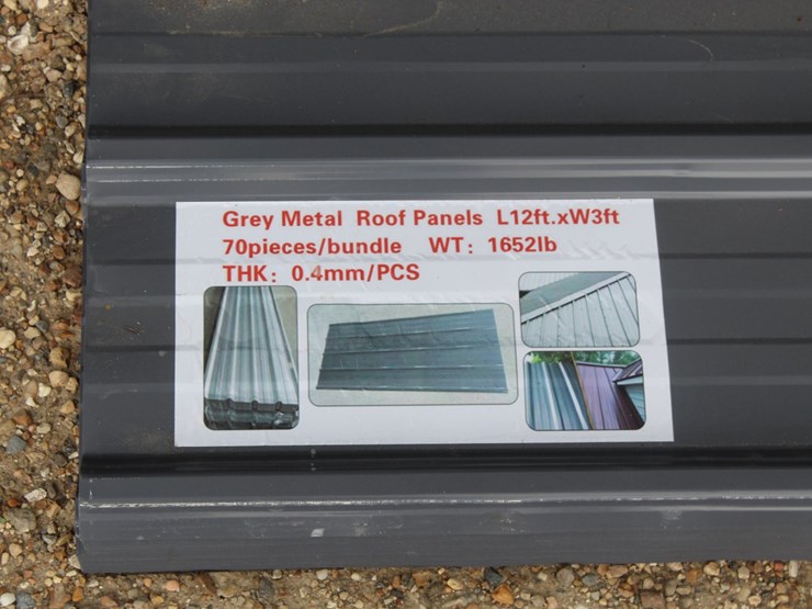#5177-•-bundle-of-grey-metal-roof-panels-image-1