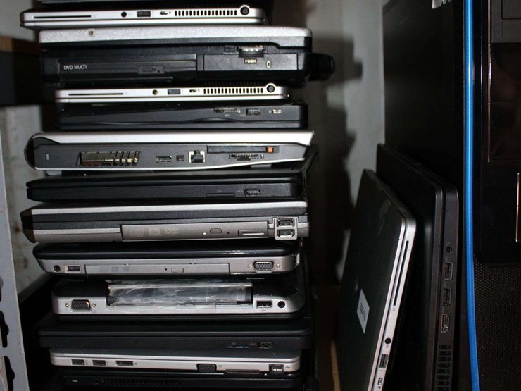 four-shelves-of-desktop-computers-&-laptop-computers-image-7