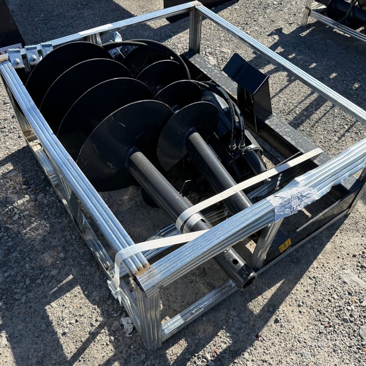 #2074 • Unused JCT Skid Steer Hydraulic Auger Drive & Bits INV# 47053