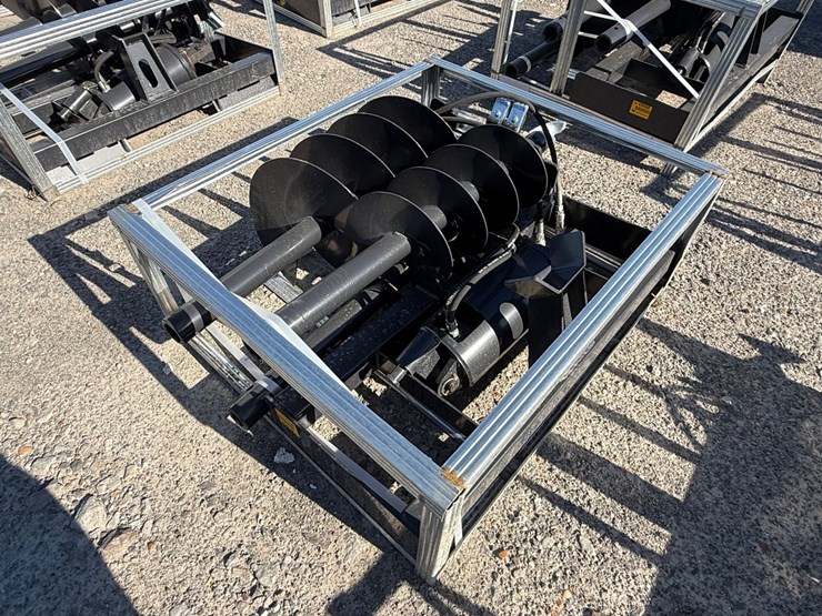 #2064-•-unused-jct-skid-steer-hydraulic-auger-drive-&-bits-inv#-47051-image-1