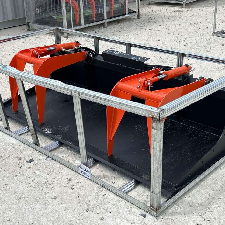 2026 Pabreak Dual Cylinder Hydraulic Grapple Bucket Skid Steer Attachment