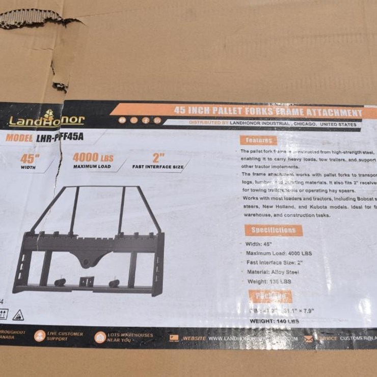 LANDHONOR PALLET FORKS FRAME ATTACHMENT 45003