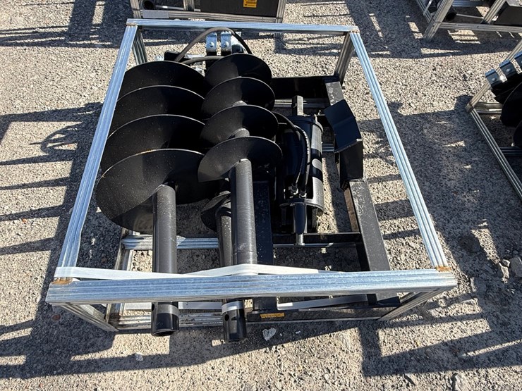 #2064-•-unused-jct-skid-steer-hydraulic-auger-drive-&-bits-inv#-47051-image-2