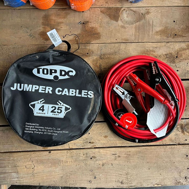 Jumper Cables, 25ft, 4 Gauge, Heavy Duty (New/Unused)