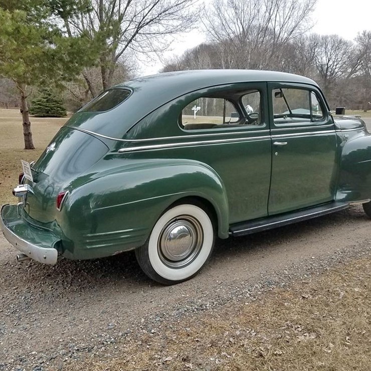 1941 Plymouth drivable, new gas tank, seats re-upholstered, paint is ok, 5 speed manual, re-chromed bumpers, extra parts