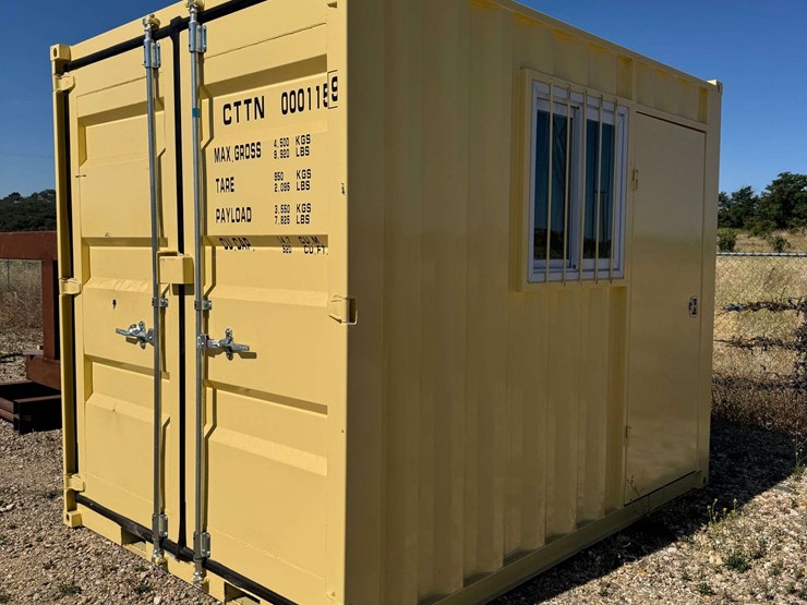 2026-10'-3”-office-shipping-container-w/-man-door,-end-door,-window-(new/unused)-*damaged-window*-image-1